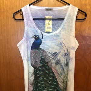 sweet gisele peacock tank top
